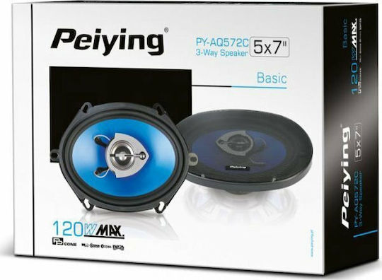 Peiying Set Auto-Lautsprecher PY-AQ572C 5x7" mit 60W RMS (3 Weg)