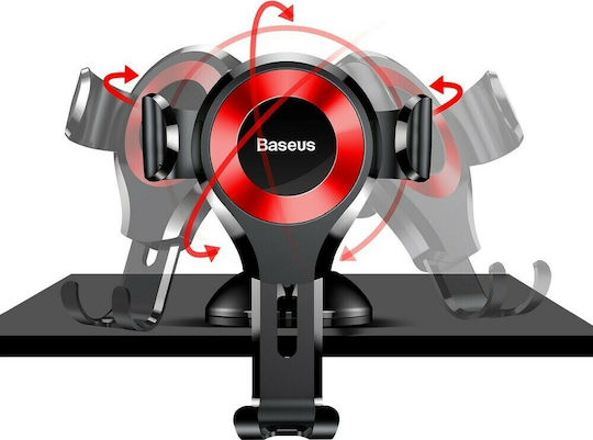 Baseus Osculum Car Mobile Mount 6.3" - 8.8" with Adjustable Hooks Red/Black