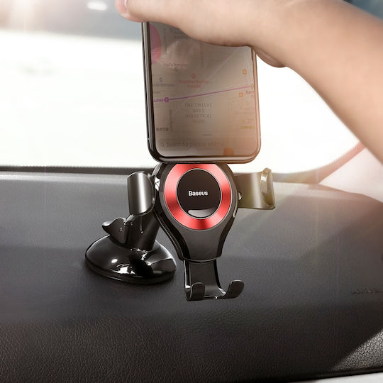 Baseus Osculum Car Mobile Mount 6.3" - 8.8" with Adjustable Hooks Red/Black