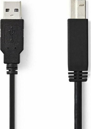 Nedis USB 2.0 Кабел USB-A мъжки - USB-B мъжки Черен 2м CCGP60100BK20