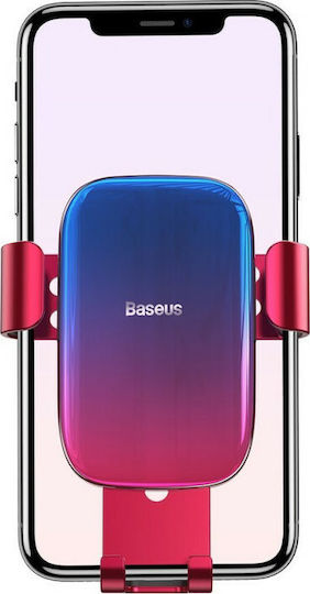 Baseus Glaze Gravity Car Mobile Mount with Adjustable Hooks Red