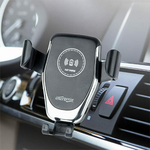 Energenie Smartphone Holder Car Mobile & Tablet Mount 4" - 6.5" with Adjustable Hooks Black