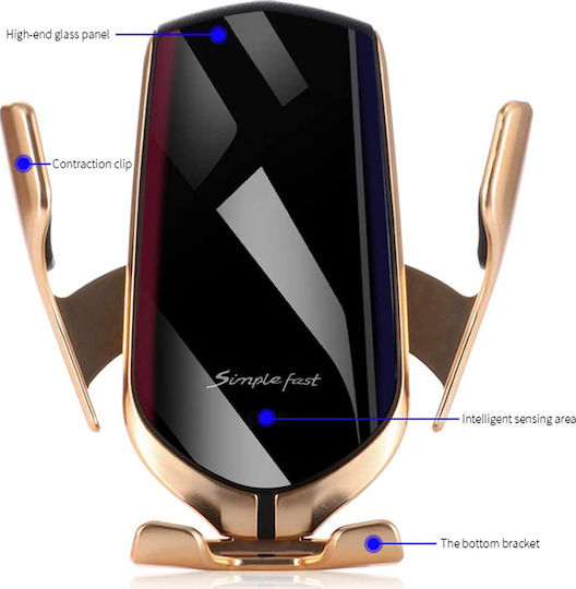 Andowl Βάση Κινητού Αυτοκινήτου Smart Sensor R2 με Ρυθμιζόμενα Άγκιστρα