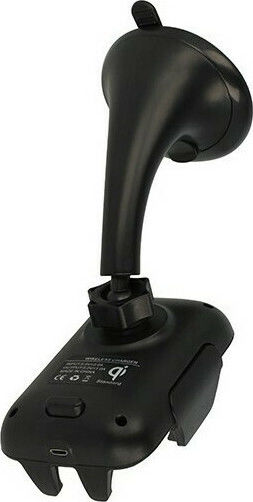 iSelf Βάση Κινητού Αυτοκινήτου Universal Car Holder & Wireless Charger με Ρυθμιζόμενα Άγκιστρα και Ασύρματη Φόρτιση