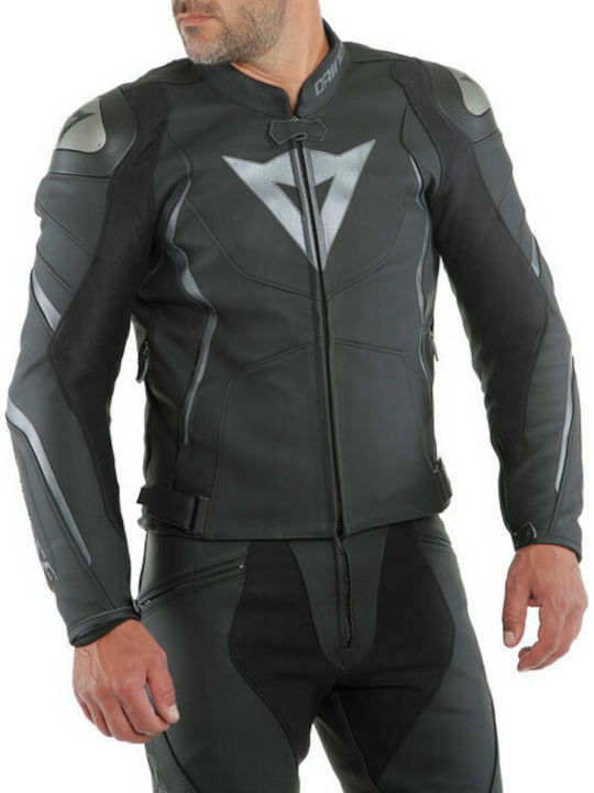 Dainese Avro 4 Winter Men's Motorcycle Jacket Leather Black Matt