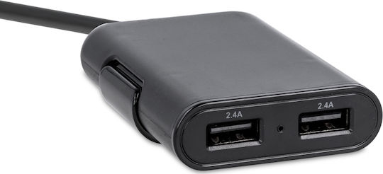 Maxlife MXCC-03 Car Charger 5.4A Fast Charging with Ports 4xUSB-A Black Color