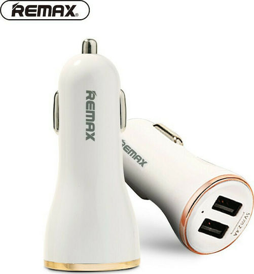 Remax RCC-303 Încărcător Auto 17W 3.4A cu Porturi: 3xUSB Alb Culoare