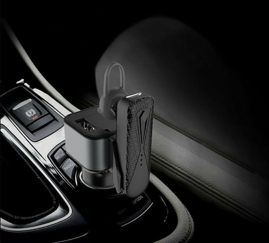 Dudao R10 Auto-Ladegerät 3.4A mit Anschlüssen: 2xUSB und Bluetooth-Kopfhörer Schwarz Farbe