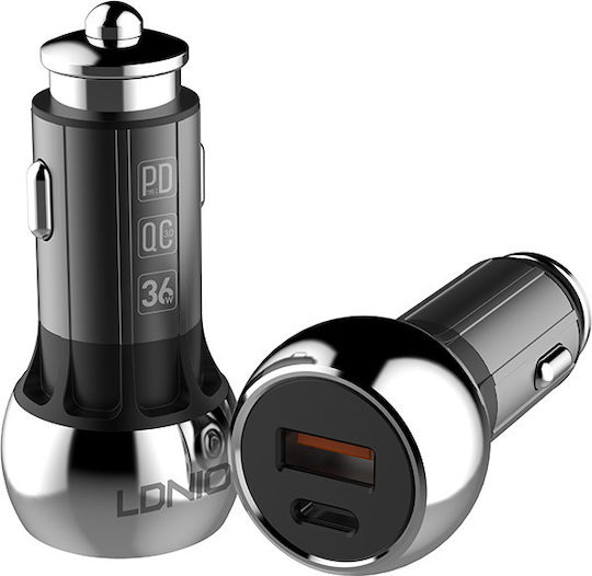 Ldnio C1 Car Charger with Fast Charging and One Port 1xUSB-A Grey Color