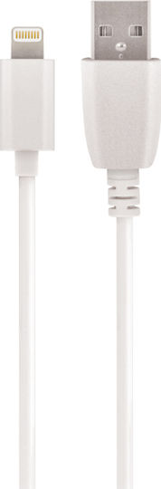 Setty Car Charger 2.4A with one Port: 1xUSB with Cable Lightning White Color