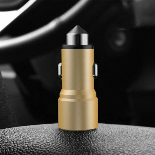 Dudao R5 Auto-Ladegerät 2.4A mit Anschlüssen: 2xUSB Gold Farbe