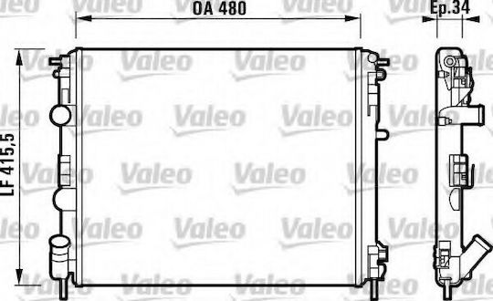 Valeo Car Water Radiator for Renault Clio / Kangoo / Thalia Dacia Logan / Sandero