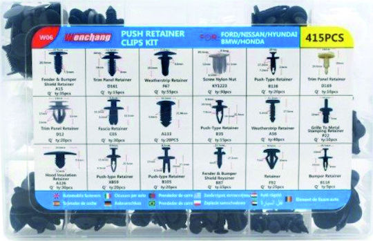 Car Plastic Clips 415 Pieces