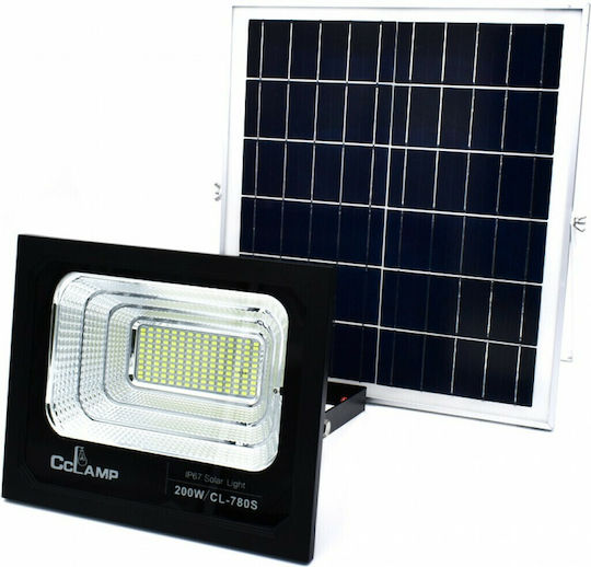 Waterproof Solar LED Floodlight 200W Natural White with Remote Control IP67