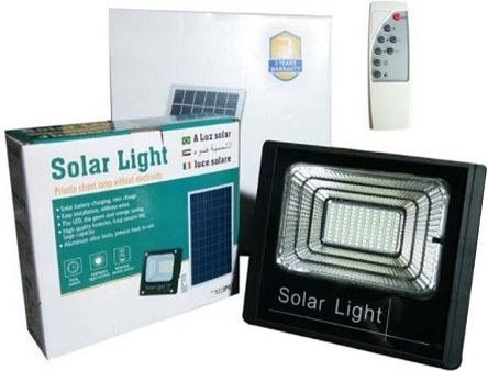 Factory Στεγανός Ηλιακός Προβολέας LED 10W Ψυχρό Λευκό με Τηλεχειριστήριο IP67