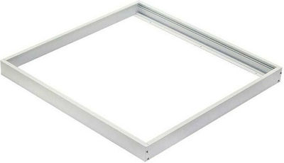 Aca Πλαίσιο για Φωτιστικά από Αλουμίνιο για LED Panel OTIS & PILO 60x60cm σε Λευκό Χρώμα FR606065