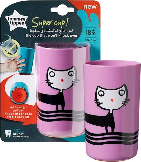 Tommee Tippee Παιδικό Ποτηράκι "No Knock" από Πλαστικό Μωβ 190ml για 18m+