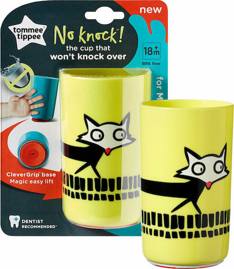 Tommee Tippee Παιδικό Ποτηράκι "No Knock" από Πλαστικό Κίτρινο 290ml για 18m+