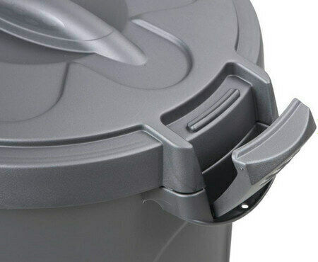 Stefanplast Jerry Plastic Food Storage Container for Dog & Cat 8lt 31cm in Gray Color