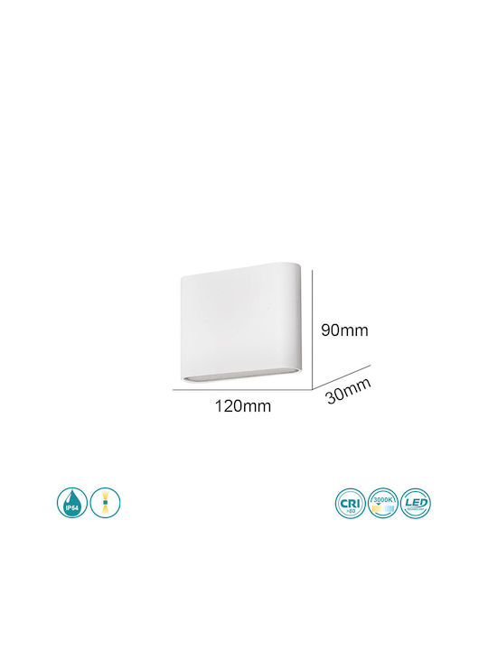 SoleLuce Aplica de exterior montată pe perete LED IP54