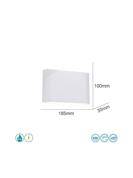 SoleLuce Επιτοίχια Εξωτερική Πλαφονιέρα LED IP54