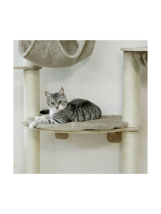 Kerbl Dolomit Grappa Cat Scratching Post Cat Tree Taupe In Beige Colour 70x50x138 cm 84459