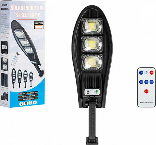 Apollo W778B Ηλιακό Φωτιστικό Δρόμου 60W 1400lm Ψυχρό Λευκό 5200K με Αισθητήρα Κίνησης, Φωτοκύτταρο και Τηλεχειριστήριο IP65
