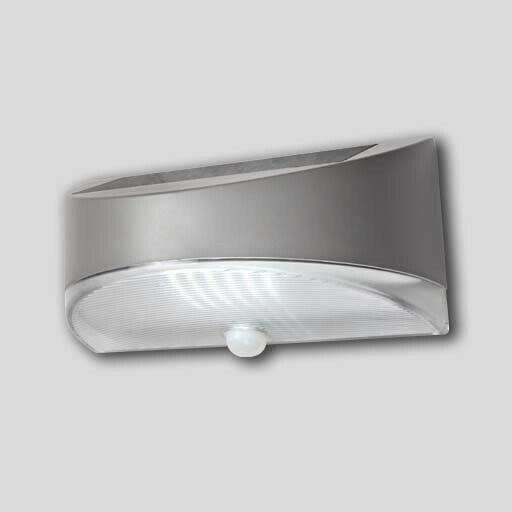 Lutec Bread Wall Mounted Solar Light 1.2W 100lm Natural White 4000K with Motion Sensor and Photocell IP44 11.4cmx12.4cmx22cmcm