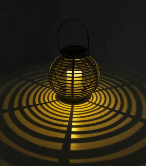 Globo Lighting Rattan Solar Light Floor Traffic light Warm White 3000K with Photocell IP44