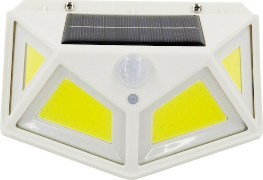 GloboStar Wall Mounted Solar Light 10W 1000lm Cold White 6000K with Motion Sensor and Photocell IP65