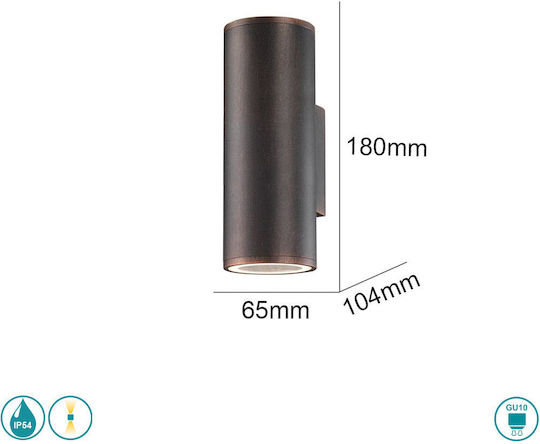 SoleLuce Spot de exterior montat pe perete GU10 IP54