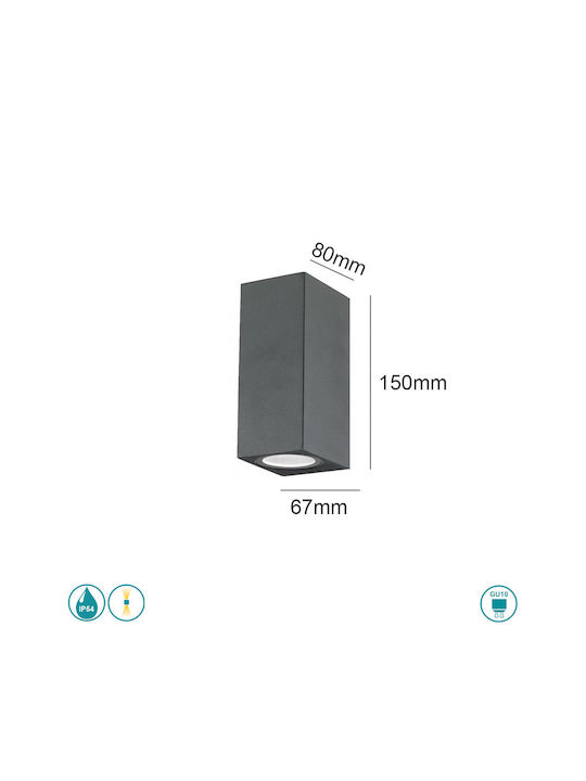 SoleLuce Wall-Mounted Outdoor Spot Light GU10 IP54