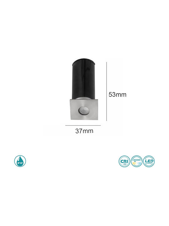 SoleLuce Spot Außenstehlampe IP67 Silber