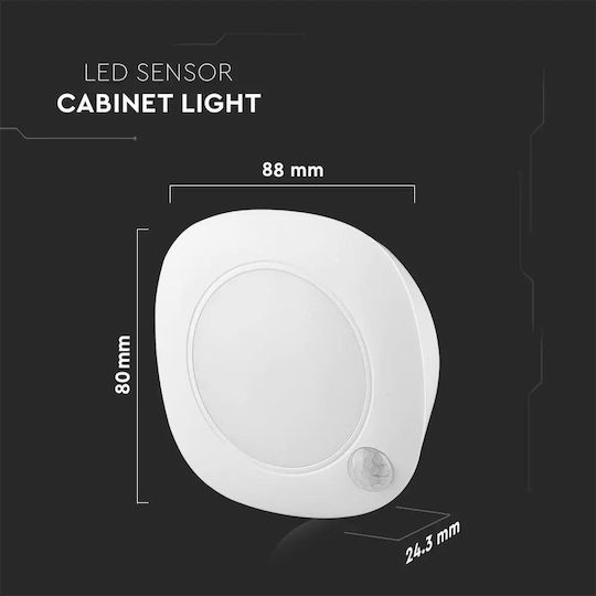 V-TAC LED Light for Cabinets with Battery Powered and Motion Sensor VT-80 1pcs