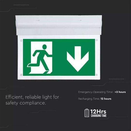 V-TAC LED Exit Emergency Light with Photocell VT-519-S