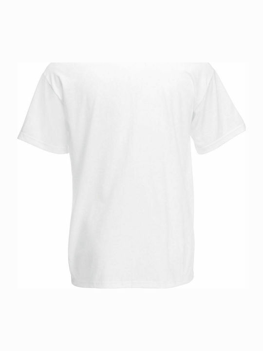 Fruit of the Loom Heavy T Ανδρικό Διαφημιστικό T-shirt Κοντομάνικο σε Λευκό Χρώμα