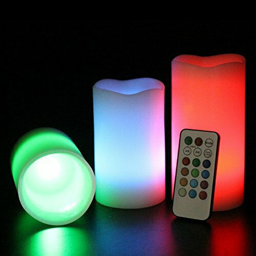 Διακοσμητικό Φωτιστικό LED RGB Κερί 3τμχ