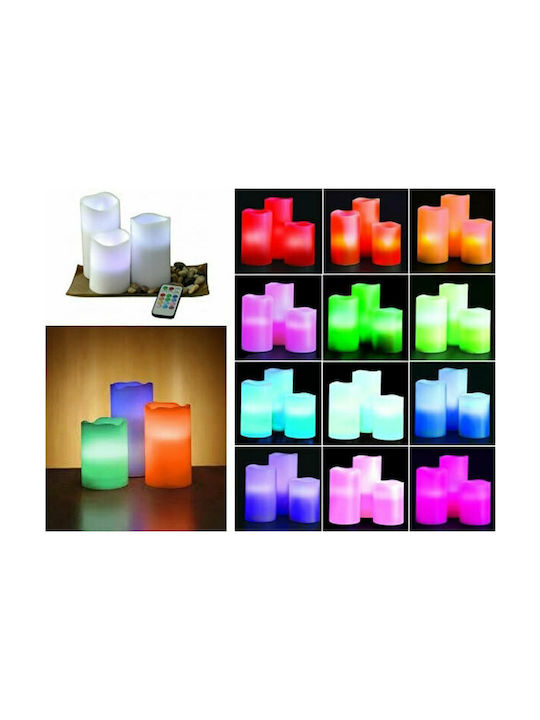 Dekorative Lampe Wachs-Politur Mehrfarbig 3Stück