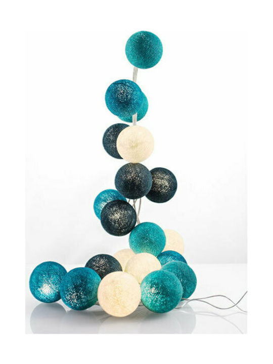 Panafan Outdoor Light String 2.85m 20 Led Cotton Balls with Timer