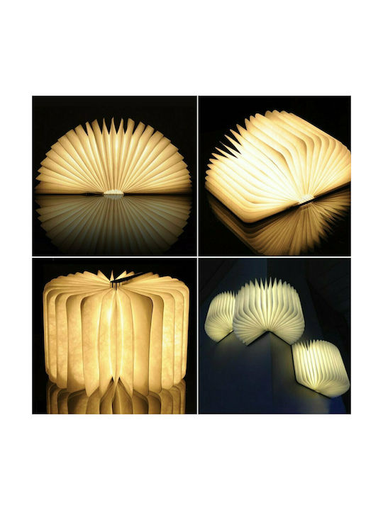 Gingko Διακοσμητικό Φωτιστικό Wood Grain LED Ρυθμιζόμενο Λευκό Βιβλίο