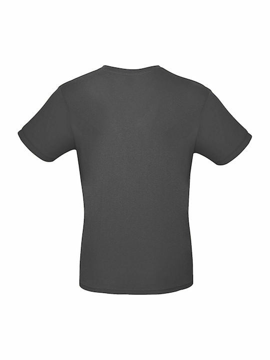 B&C E150 Ανδρικό Διαφημιστικό T-shirt Κοντομάνικο Dark Grey