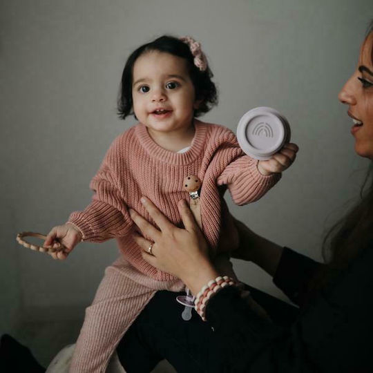 Mushie Teething Ring made of Silicone for 0 m+ 3pcs