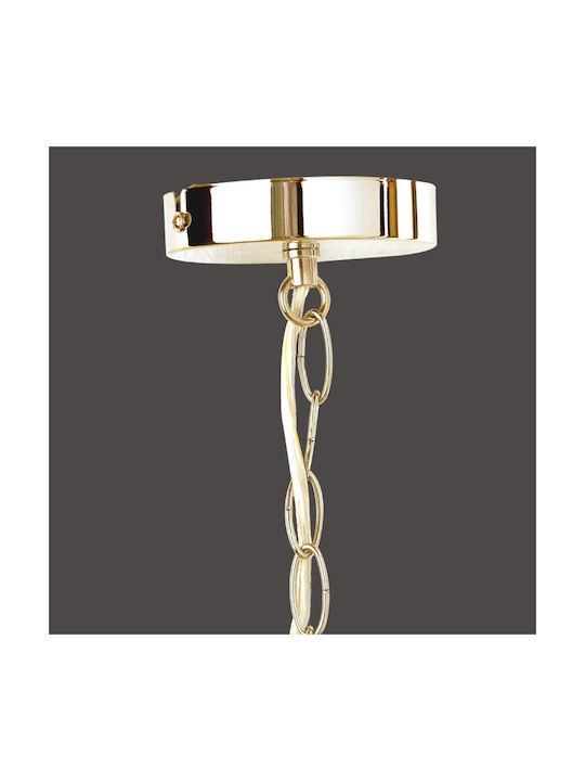 Aca Grappa Πολυέλαιος 3xE14 Ø5cm Χρυσός Ακρυλικός SF175323PG