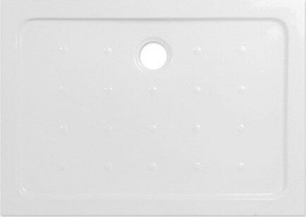 Rectangular Porcelain Shower White Slim 80x120x6.5cm