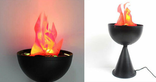 Dekorative Lampe Flammenlicht Schwarz