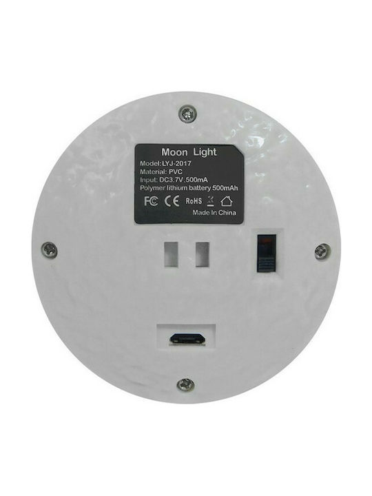 GloboStar Moon Dekorative Lampe Mondlicht Mehrfarbig