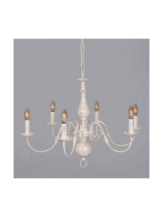 Inlight Chandelier Lampshade 8xE14 White 83cm 5311-8