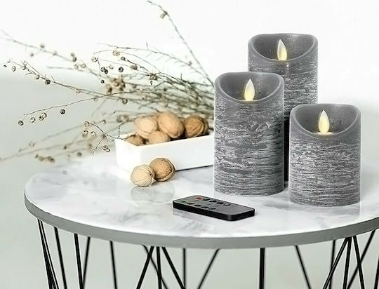 GloboStar Decorative Lamp Wax Polish Gray 3pcs