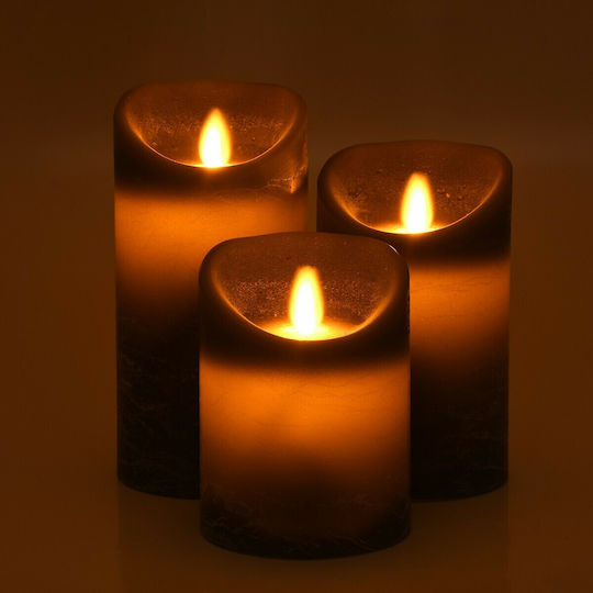 GloboStar Decorative Lamp Wax Polish Gray 3pcs