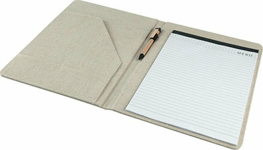 Contax Clipboard Bifold Conference for Paper A4 Beige Zeno 1pcs